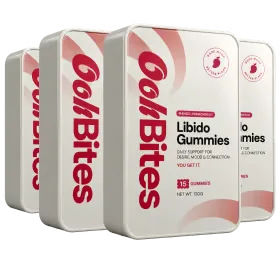 Pack of 4 boxes of Oohbites gummies, a two-month course