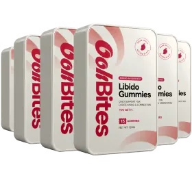 Pack of 6 boxes of Oohbites gummies, a three-month course